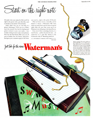 1. WATERMAN'S - Commando set. 1945-09-08. The Saturday Evening Post. p.66..jpg