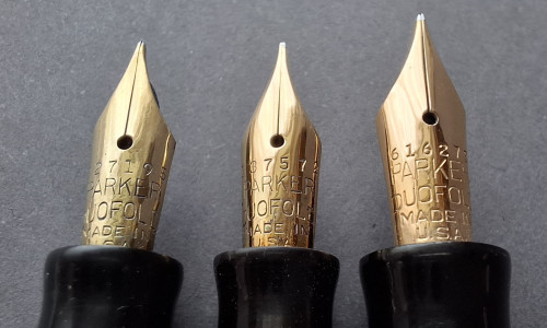 63. PARKER DUOFOLD NIBS. VEST – LADY-JUNIORETTE – JUNIOR.jpg