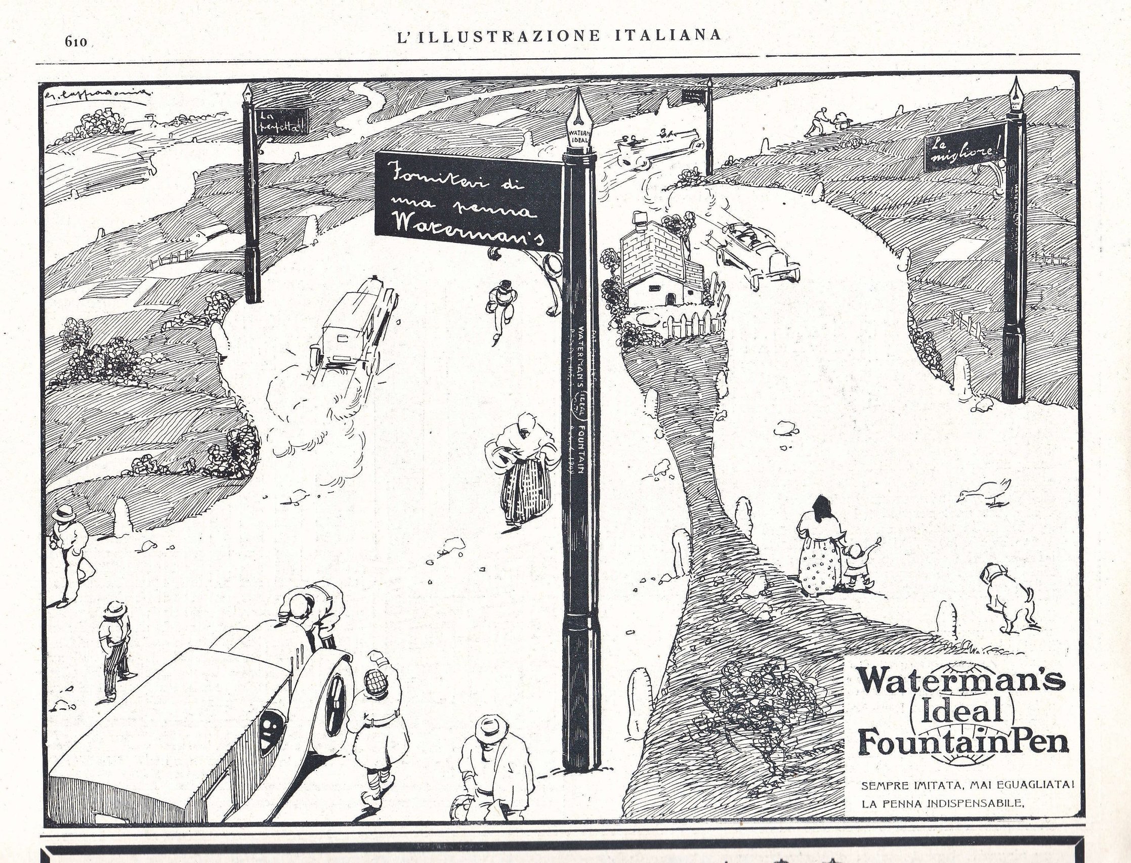 8. WATERMAN - modello x - L'Illustrazione Italiana - Anno XLVIII N.21 - 1921-05-22 - pag.610 - Rally.jpg