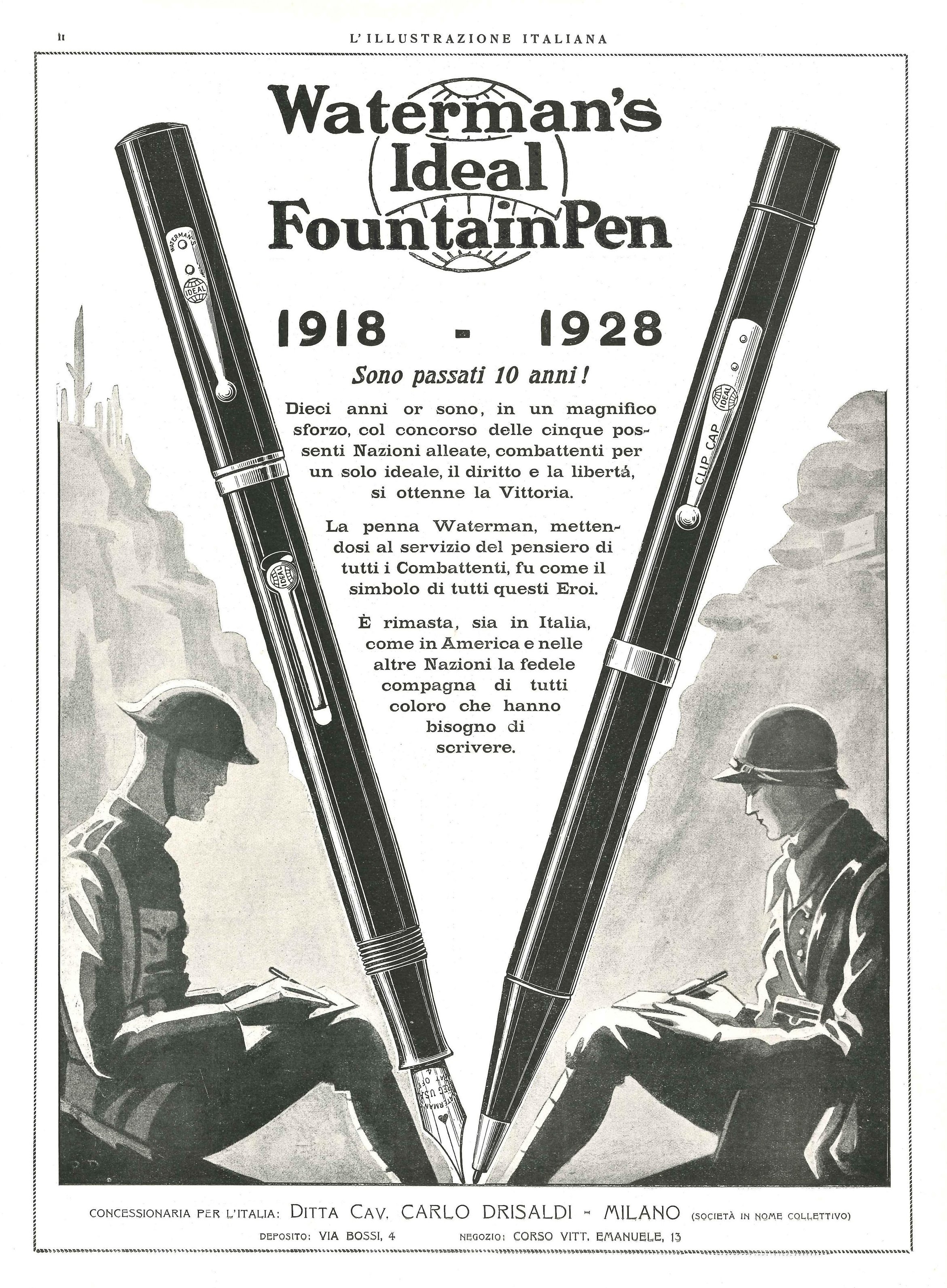 1. WATERMAN 2. - 52 con portamine - 1928-05-27. L'Illustrazione Italiana - Anno LV - N.22, pag.II..jpg