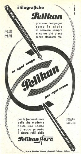 1. PELIKAN - modelli 400 e 140 - 1955-11-27. Epoca - Rivista settimanale, pag.23.jpg
