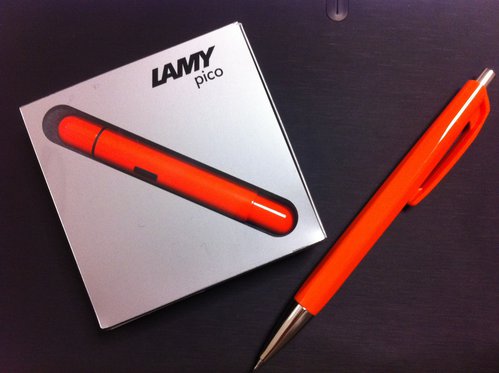 Lamy Pico laser Orange &amp; Caran d'Ache 888