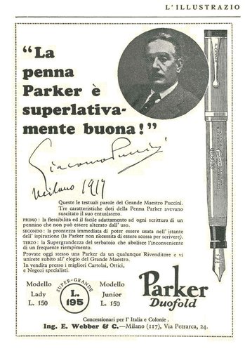 2. PARKER - Duofold PUCCINI - 1927-10-16. L'Illustrazione Italiana - Anno LIV - N.42, pag.III.jpg