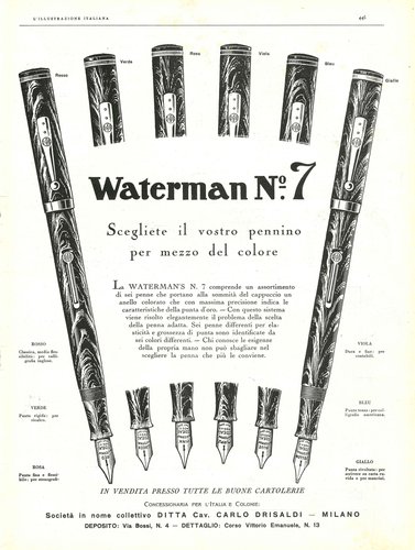 2. WATERMAN - mod. N°7 - 1929-09-22. L'Illustrazione Italiana - Anno LVI - N.38, pag.445.jpg