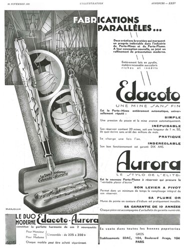 3. AURORA EDACOTO - Le Duo Moderne - 1931-11-28. L’Illustration. Anno 89 N.4630, pag.XXXV.jpg