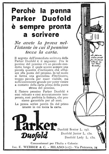 PARKER - Duofold - 1927-05-29. L'Illustrazione Italiana - Anno LIV - N.22, pag.VII.jpg