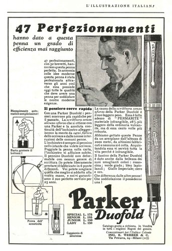 PARKER - Duofold - 1929-11-24. L'Illustrazione Italiana - Anno LVI N.47, pag.816.jpg