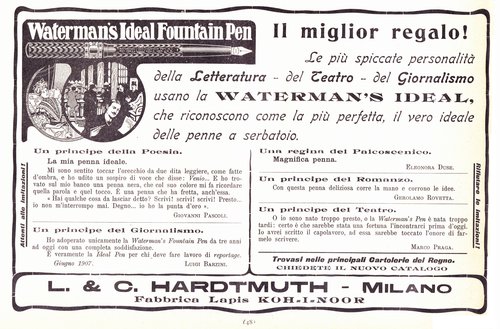 WATERMAN - 1909-12-20 La donna - quindicinale del Giornale LA TRIBUNA, Torino - Anno V N.120, numero doppio - pag.48