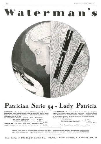 1. WATERMAN - Lady Patricia set, Patrician e #94 - 1931-03-29. L'Illustrazione Italiana - Anno LVIII - N.13 - pag.444.jpg