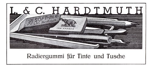 L.&amp;C. HARDTMUTH - Ink eraser gum - 1937. St. Kassian Kalender, Anno 235.