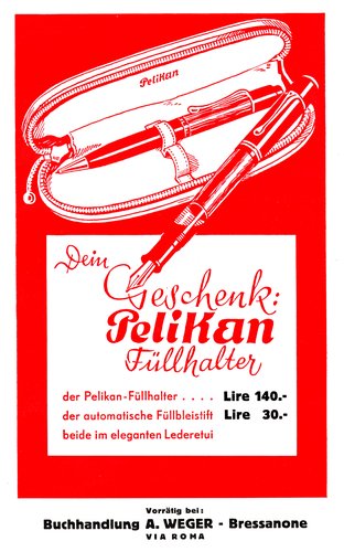 PELIKAN - 100N - 1939. St. Kassian Kalender, Anno 237, pag. terza di copertina.