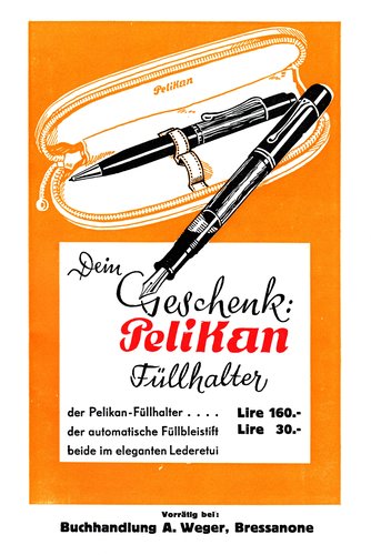 PELIKAN - 100N set - 1941. St. Kassian Kalender, Anno 239, pag. terza di copertina.