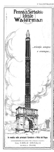 WATERMAN - modello x - L'Illustrazione Italiana - Anno LI. N.23 - 1924-06-08 - pag.745