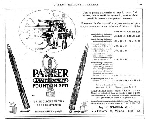 4. PARKER - mod. div. - 1918-02-10 - L'Illustrazione Italiana - Anno XLV - N.6.jpg (1.71 MiB) Visto 3810 volte PARKER - mod. div. - 1918-02-10 - L'Illustrazione Italiana - Anno XLV - N.6