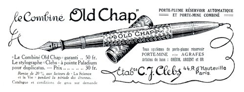 CLEBS – “Old Chap Combiné”, “Clebs” - 1925-12. La Science et la Vie - N.102, pag. LXXIV