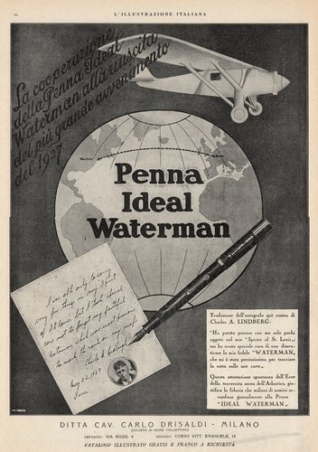 WATERMAN - 5x. 1927-12-25. L'Illustrazione Italiana -<br /> Anno LIV, n.52 pagVI