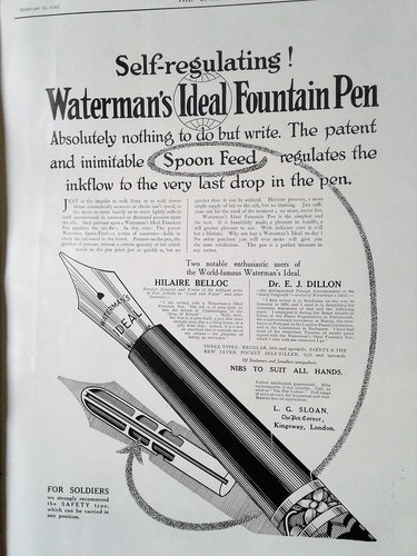 Waterman - 1916 ad - The Sphere.jpg