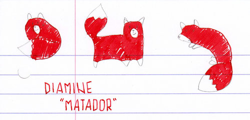Diamine 047 Matador Foxes doodles psd 01.jpg