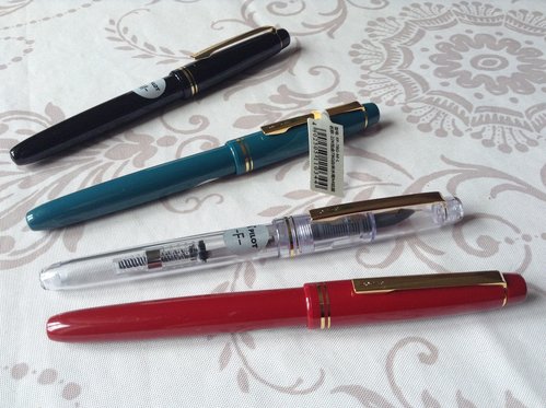 Pilot 78G (verde e rossa) e 78G+ (nera e demonstrator)