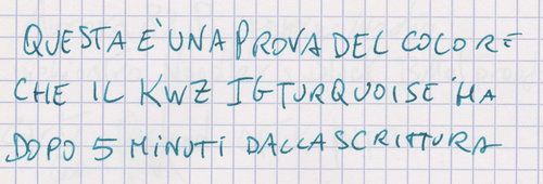 Prova di scrittura per valutazione colore dopo 5 minuti (Carta Oxford Optik)