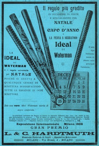 WATERMAN – 1x. 1906-12-09.  L'Illustrazione Italiana - Anno XXXIII, Num.49, copertina