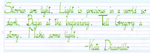 Diamine Kelly Green QotW18 Stories Light Dicamillo 01.png