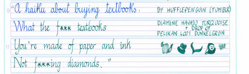 Diamine Havasu Turquoise Haiku Textbooks 01.jpg