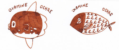 Diamine Ochre Doodle Fish.jpg