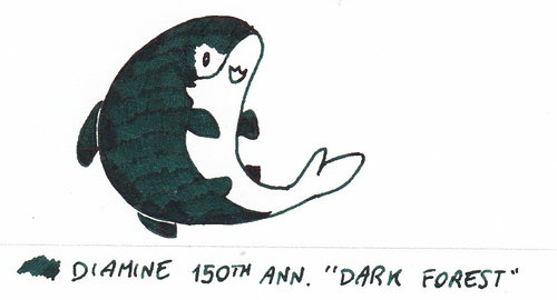 Diamine 150 Dark Forest Doodle Fish.jpg