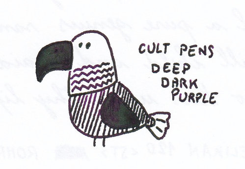 Cult Pens Deep Dark Purple Doodle Bird.jpg