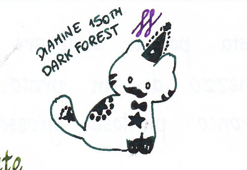 Diamine 150 Dark Forest Doodle Cat.jpg