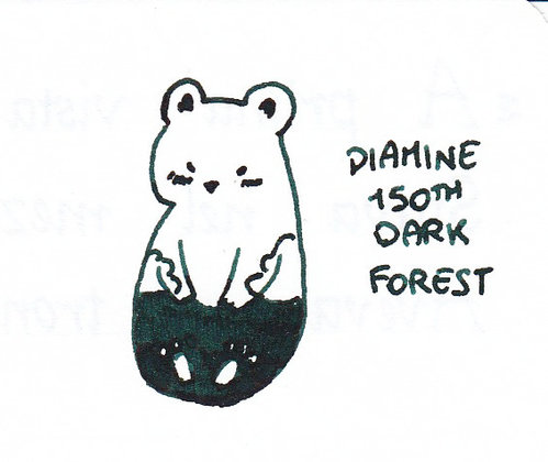 Diamine 150 Dark Forest Doodle Bear.jpg