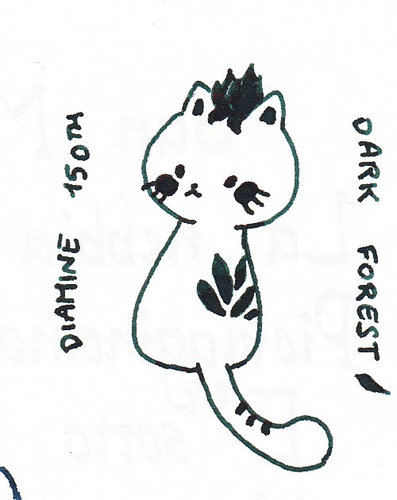 Diamine 150 Dark Forest Doodle Cat 02.jpg