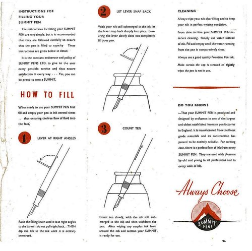 Summit - post WW2 lever filling fountain pens leaflet - page 2.jpg