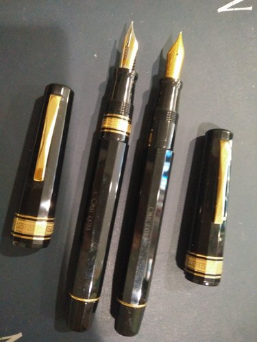 IMG_20190320_103115.jpg (4.37 MiB) Visto 1000 volte Quindi scusa tra queste quella con il pennino bicolore e la doppia greca è una Paragone , mentre l'altra è una Gentlemen?