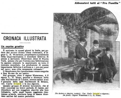 1913-02-16 - Pro Familia - Rivista settimanale illustrata. Il cavalier Drisaldi e signora, in compagnia di Lawrence Sloan e Frank (?) Waterman