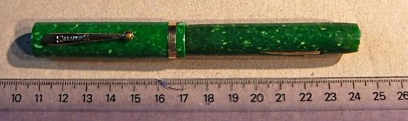 sheaffer flat top green jade