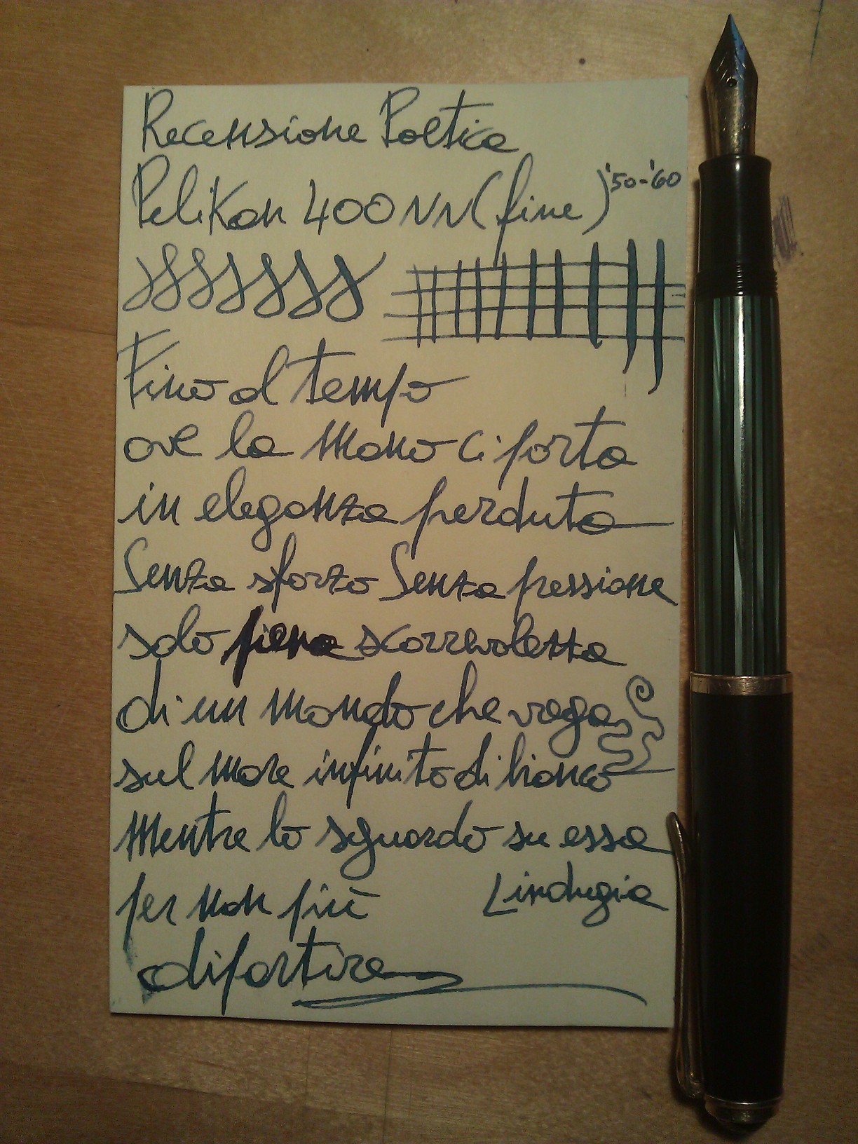 Recensione &quot;poetica&quot; Pelikan 400NN