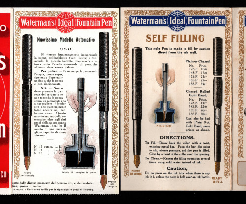 26. WATERMAN - Sleeve-Filler - Italian leaflet vs. UK leaflet.jpg
