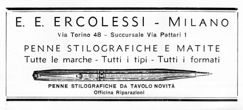 E.E. ERCOLESSI – 1933.10.29 – Matita meccanica Eversharp “Doric” 1a serie con military clip – L’Illustrazione Italiana – Anno LX, N. 44, pag. 628.jpg (606.27 KiB) Visto 6034 volte E.E. ERCOLESSI – 1933.10.29 – Matita meccanica Eversharp “Doric” 1a serie con military clip – L’Illustrazione Italiana – Anno LX, N. 44, pag. 628