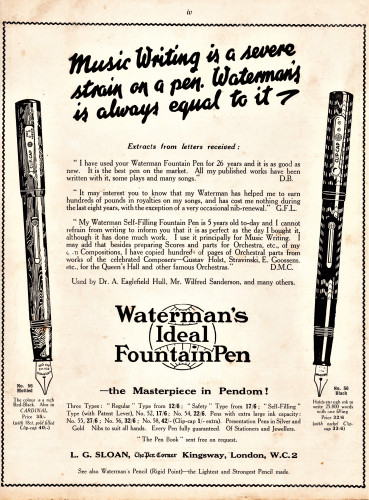 18. WATERMAN - N° 56 Mottled, Cardinal and Black chased - 1925.10.29 (data sul retro del foglio)..jpg