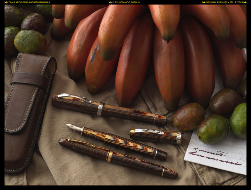 Omas Arco pens and red bananas ©FP.jpg