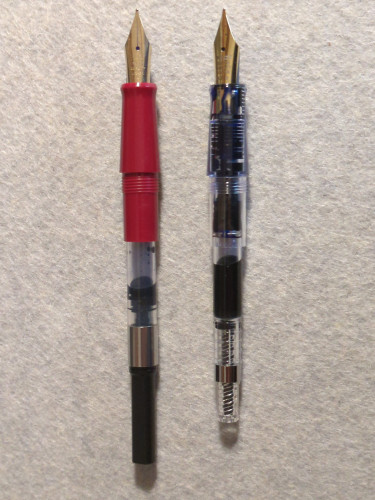 Pilot 78G e 78G+: convertitori (sulla 78G a sx: Jinhao 2.6mm; sulla 78G+ a dx Pilot CON-40)