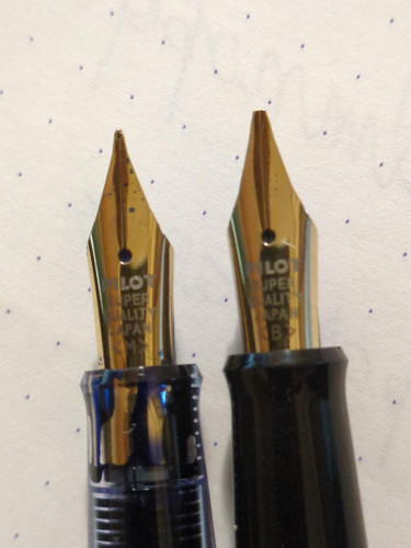 Pilot 78G+: dettaglio pennino (fronte)