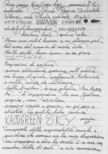 Kaco Green - Sky (scrittura)