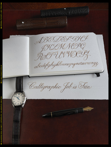 Quaderno degli Alfabeti, Copperplate 8, Calligraphic job is fun.jpg