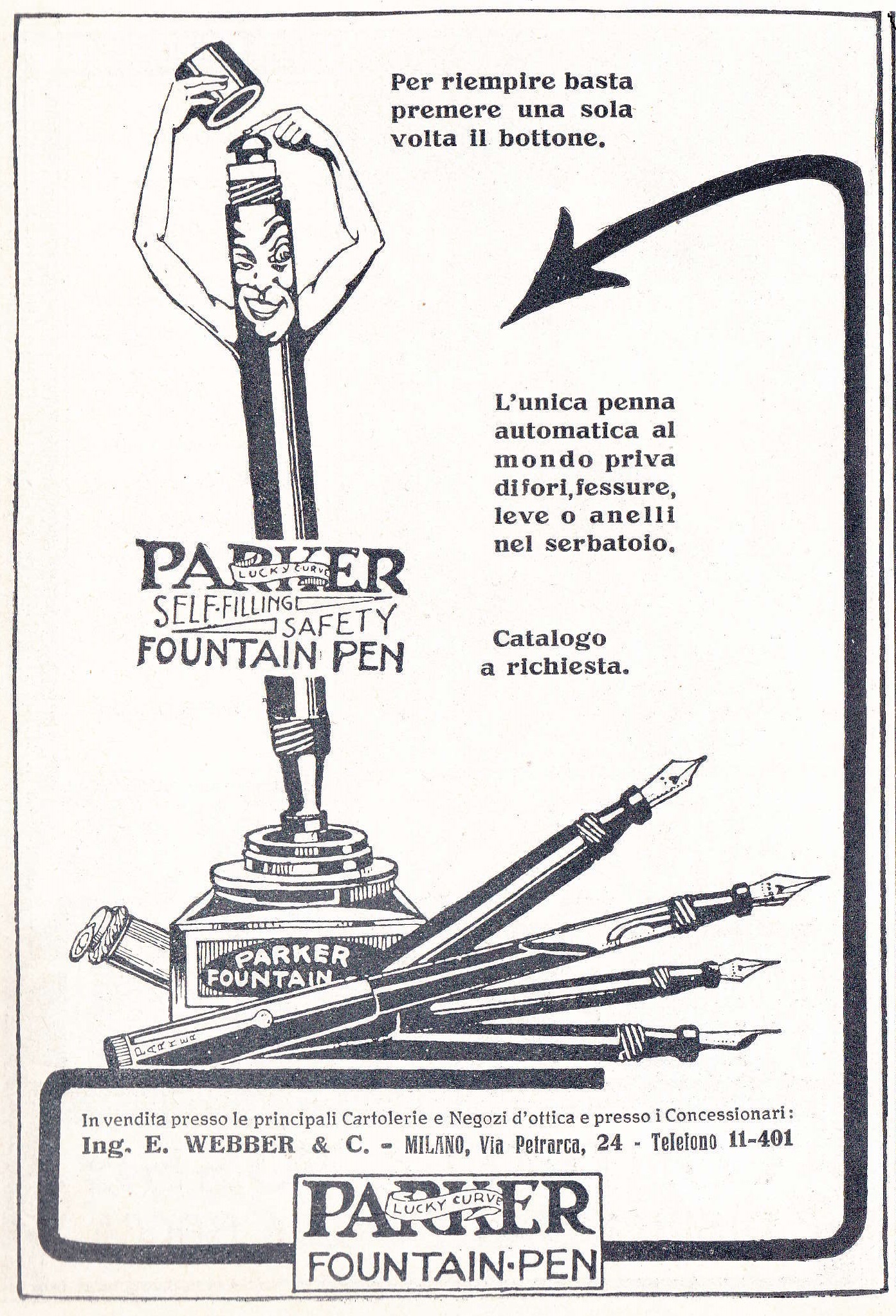 1. PARKER - modello Lucky Curve - L'Illustrazione Italiana - Anno XLVIII. N.4 - 1921-01-23 - pag.110 (1922-06-04 - pag.642).jpg