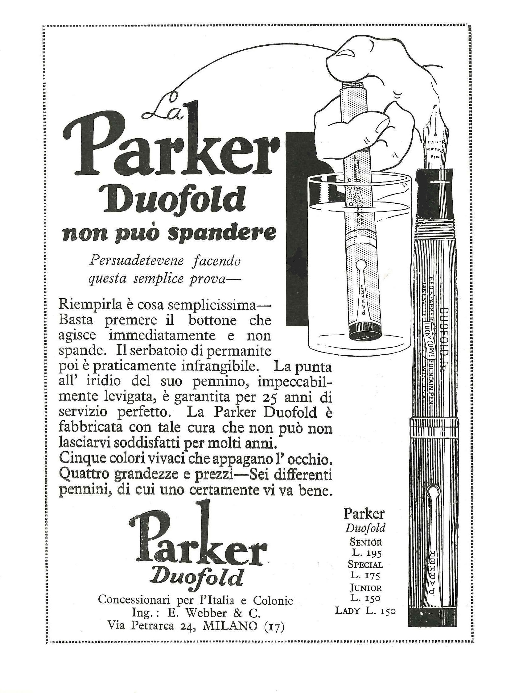 8. PARKER - Duofold Jr. - 1928-06-24. L'Illustrazione Italiana - Anno LV - N.26, pag.VIII..jpg
