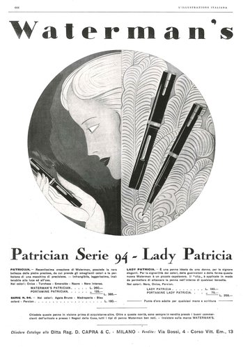 1. WATERMAN - Lady Patricia set, Patrician e #94 - 1931-03-29. L'Illustrazione Italiana - Anno LVIII - N.13 - pag.444.jpg