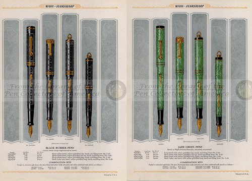 21. 1928. Wahl Eversharp Catalog - Black Rubber and Jade Green Pens.jpg